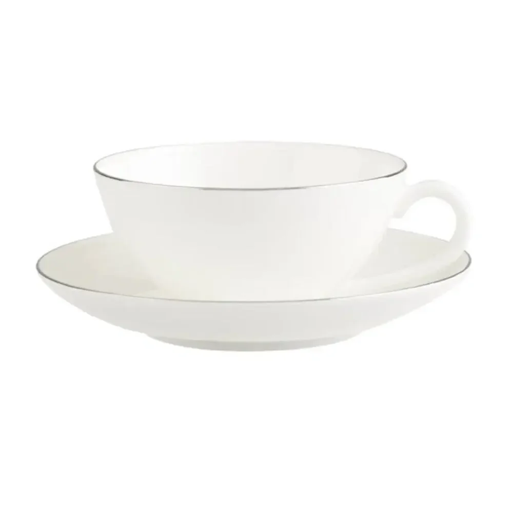 NWT Villeroy & Boch Anmut Platinum No.1 Tea Cup & Saucer 12 Avail Price per 2